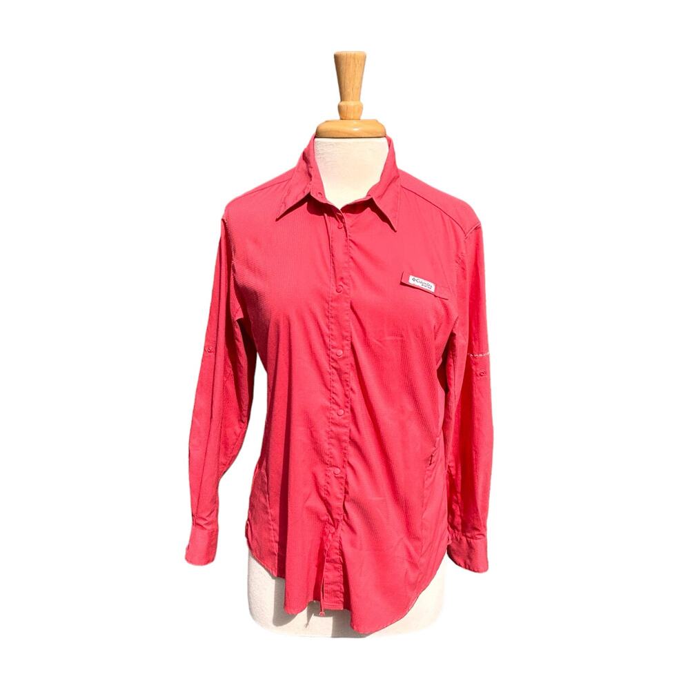 Colombia Womens Performance Vented Shirt Top Outdoorsy Size L Fishing Boating